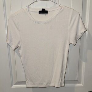Streetwear Society White Fitted Crop Tee